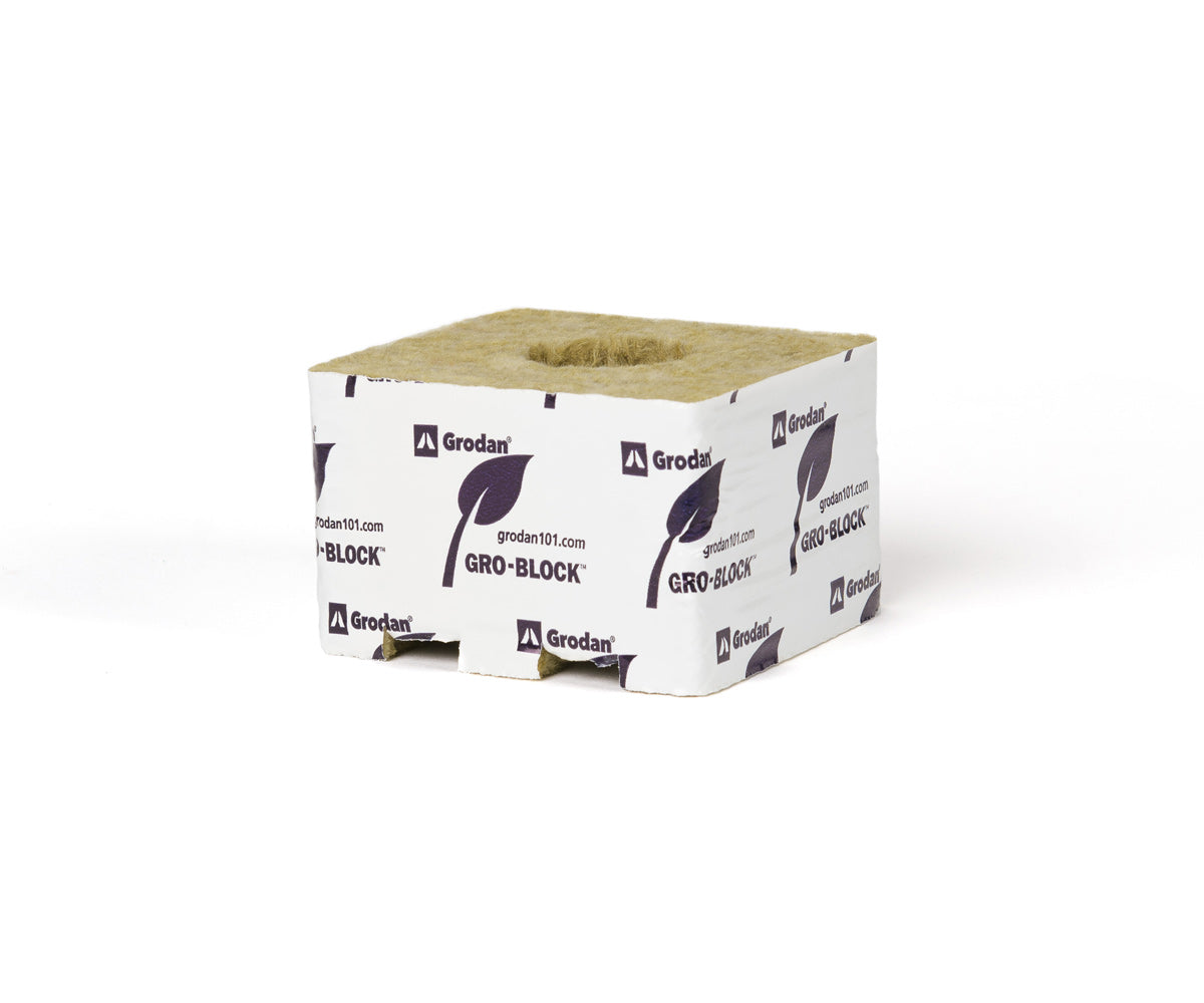 Grodan Delta 6.5 Blocks 4"x4"x2.5" w/ Hole (36/cs)