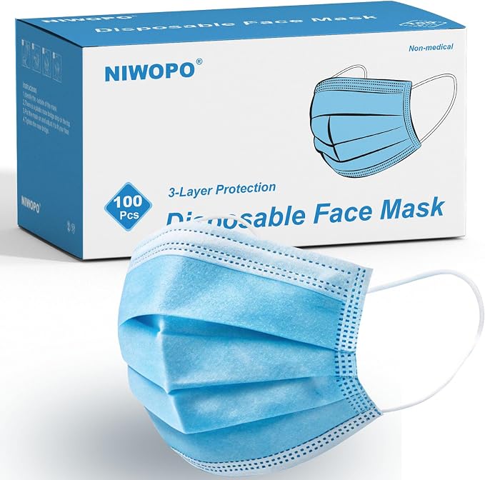Disposable Face Masks (100/pack)