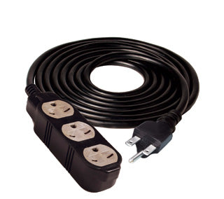 Hydrofarm Heavy duty 3 Outlet Extension Cord 240v 25'