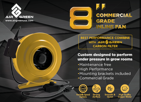 Airgrean Inline Fan (8")