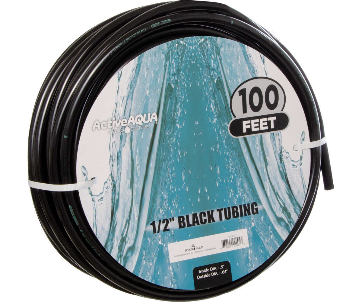 Active Aqua 1/2" Black Vinyl Tubing (100')