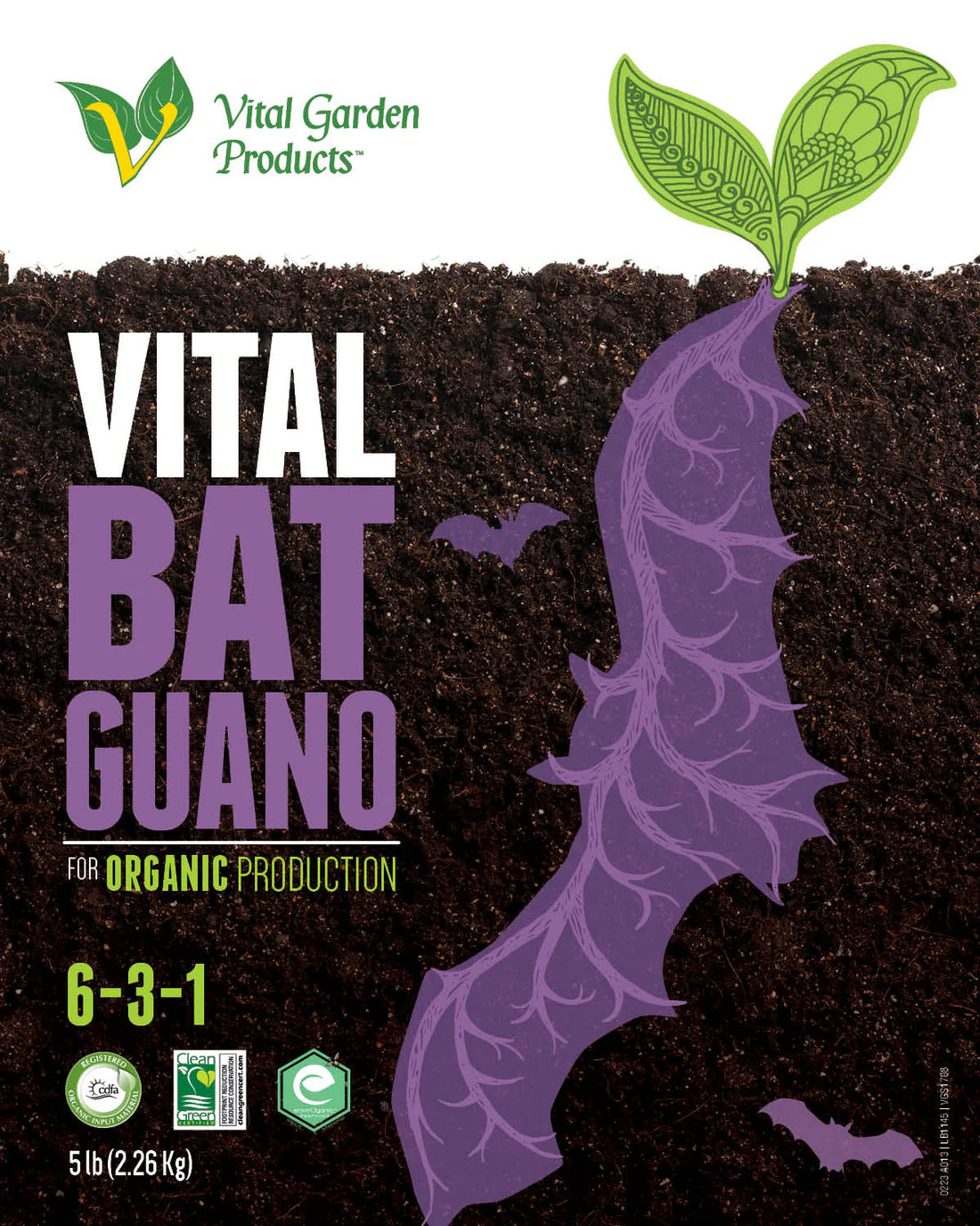 Vital Earth Nitrogen Bat Guano 6-3-1 (44LB)