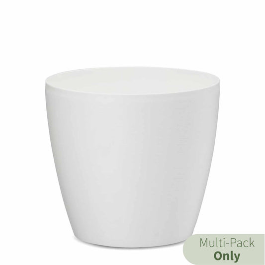 Eva Modern Houseplant Pot (No Drain Holes) Pack of 2: White / 11" W