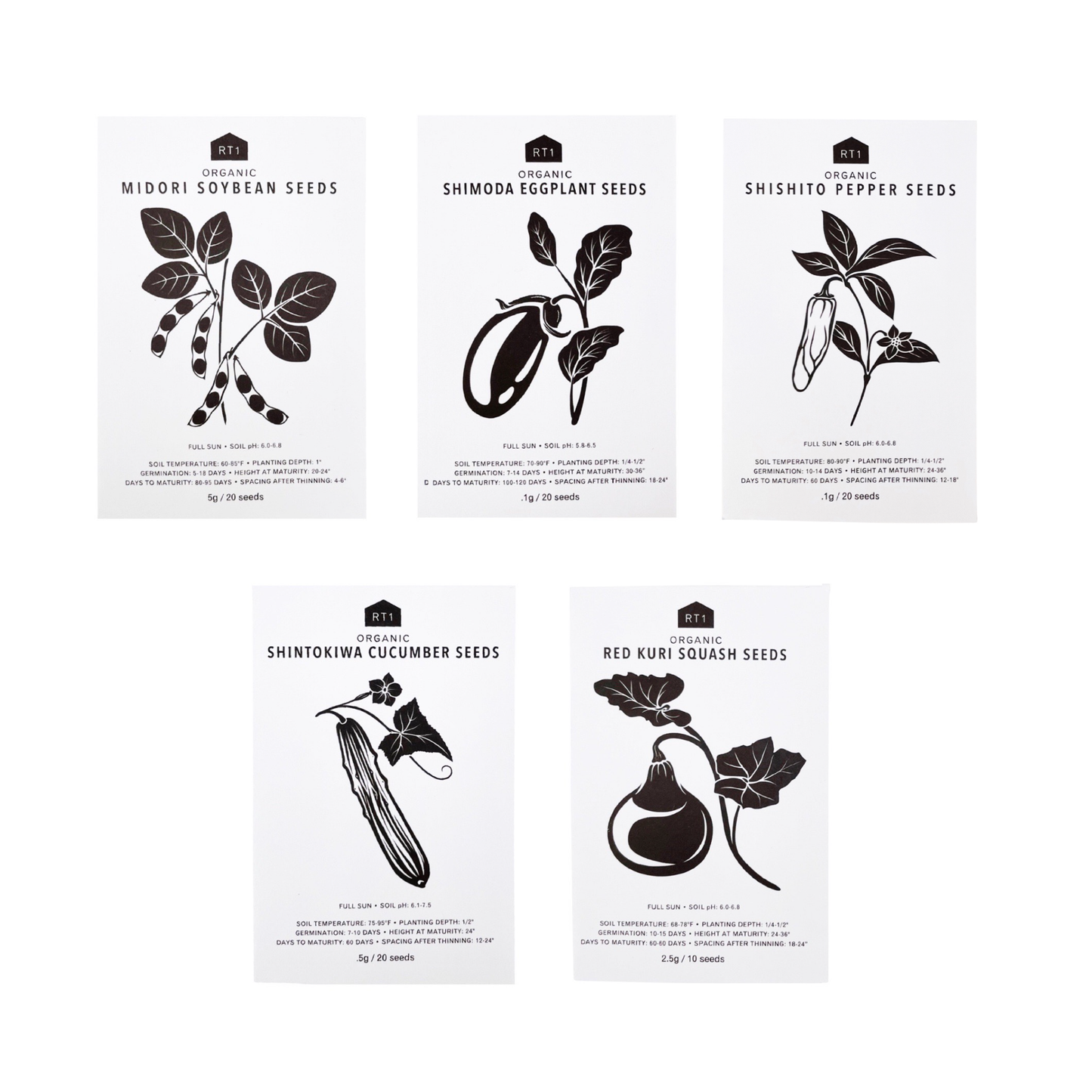 JAPANESE SPRING VEG SET - PACK OF 5