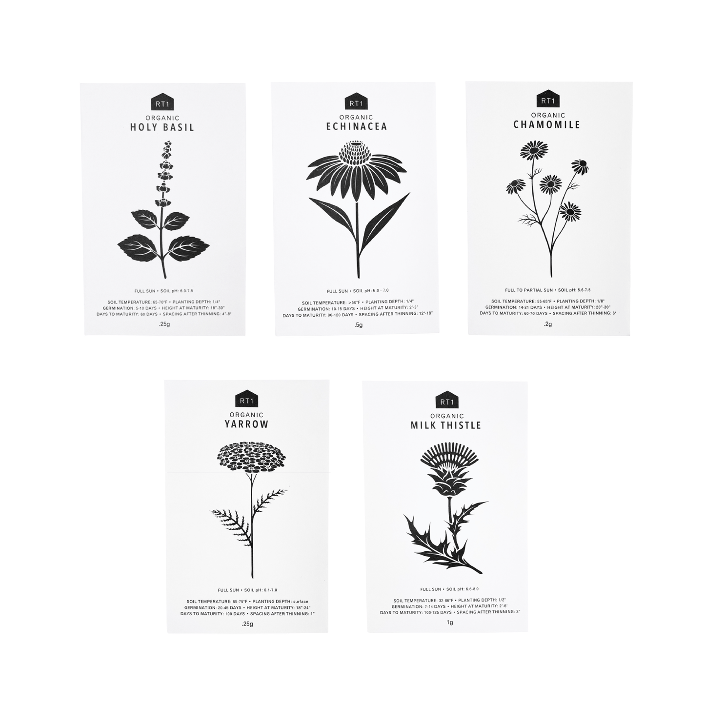MEDICINAL HERB SET - PACK OF 5