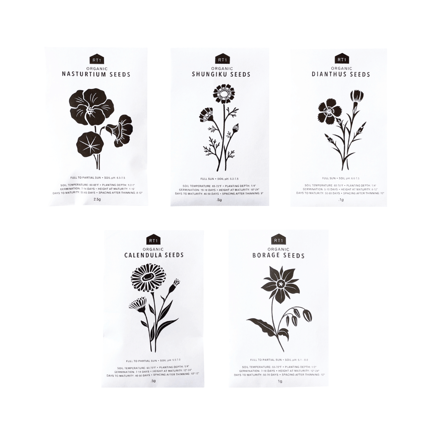 EDIBLE FLOWER SET - PACK OF 5
