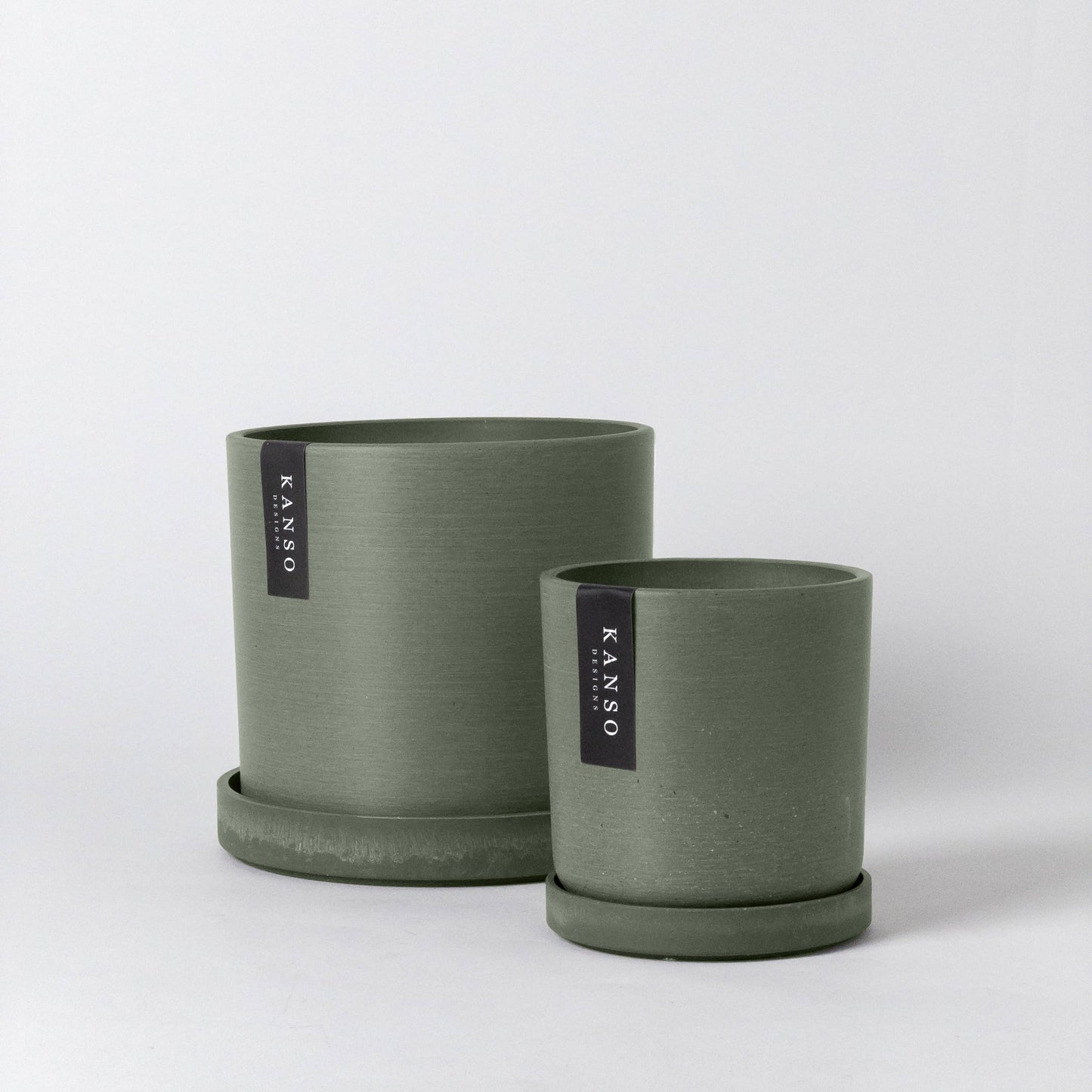 Kanso Designs Signature Planters & Saucer- Tatami Sand 4"