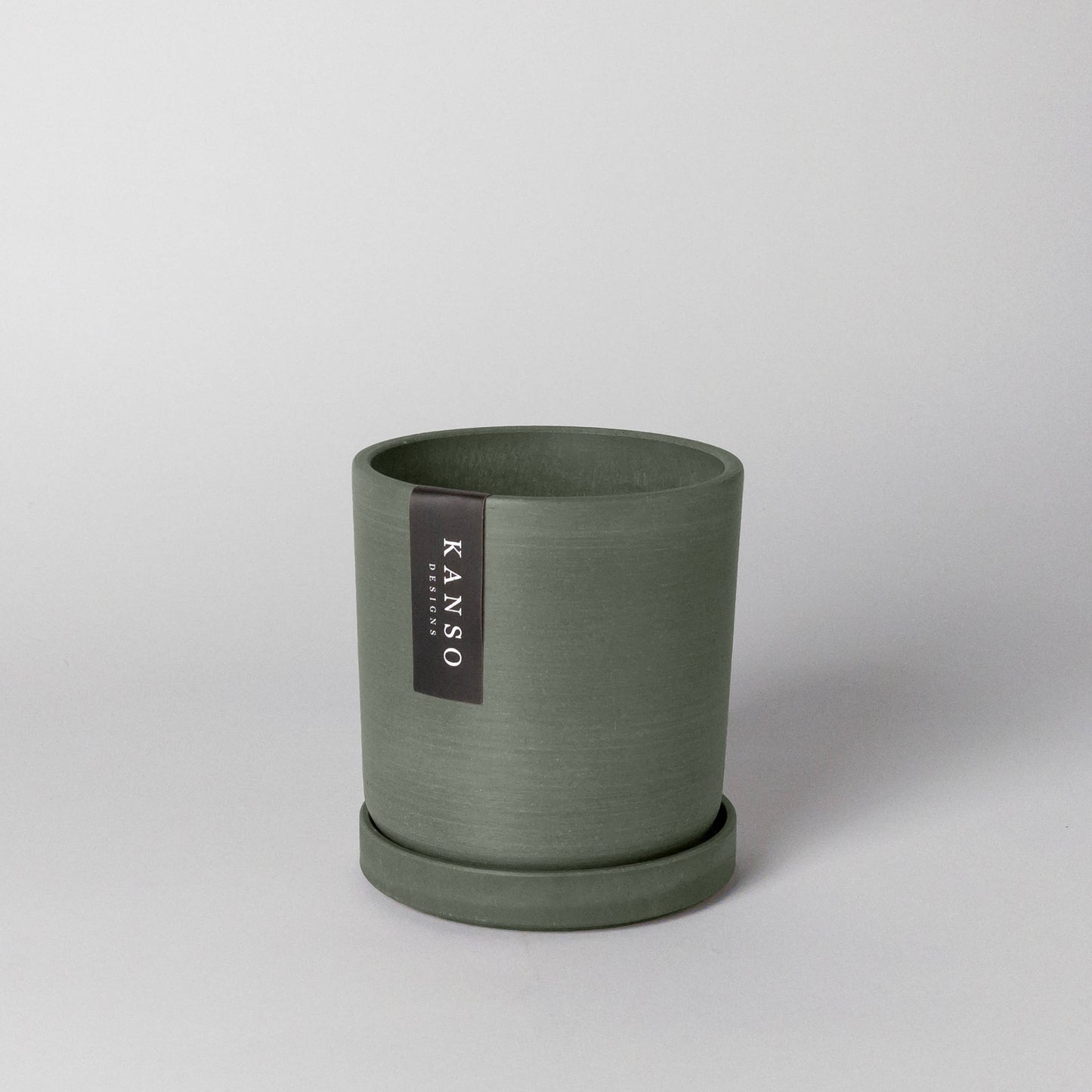 Kanso Designs Signature Planters & Saucer- Beachwood 7"