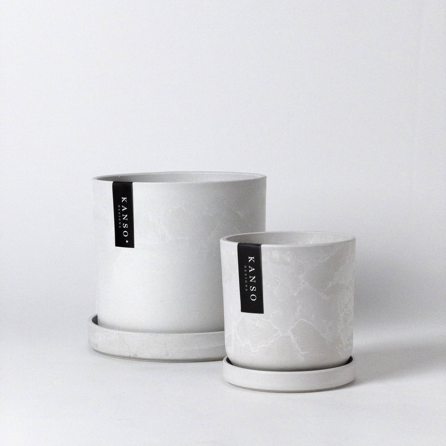 Kanso Designs Signature Planters & Saucer- Beachwood 7"