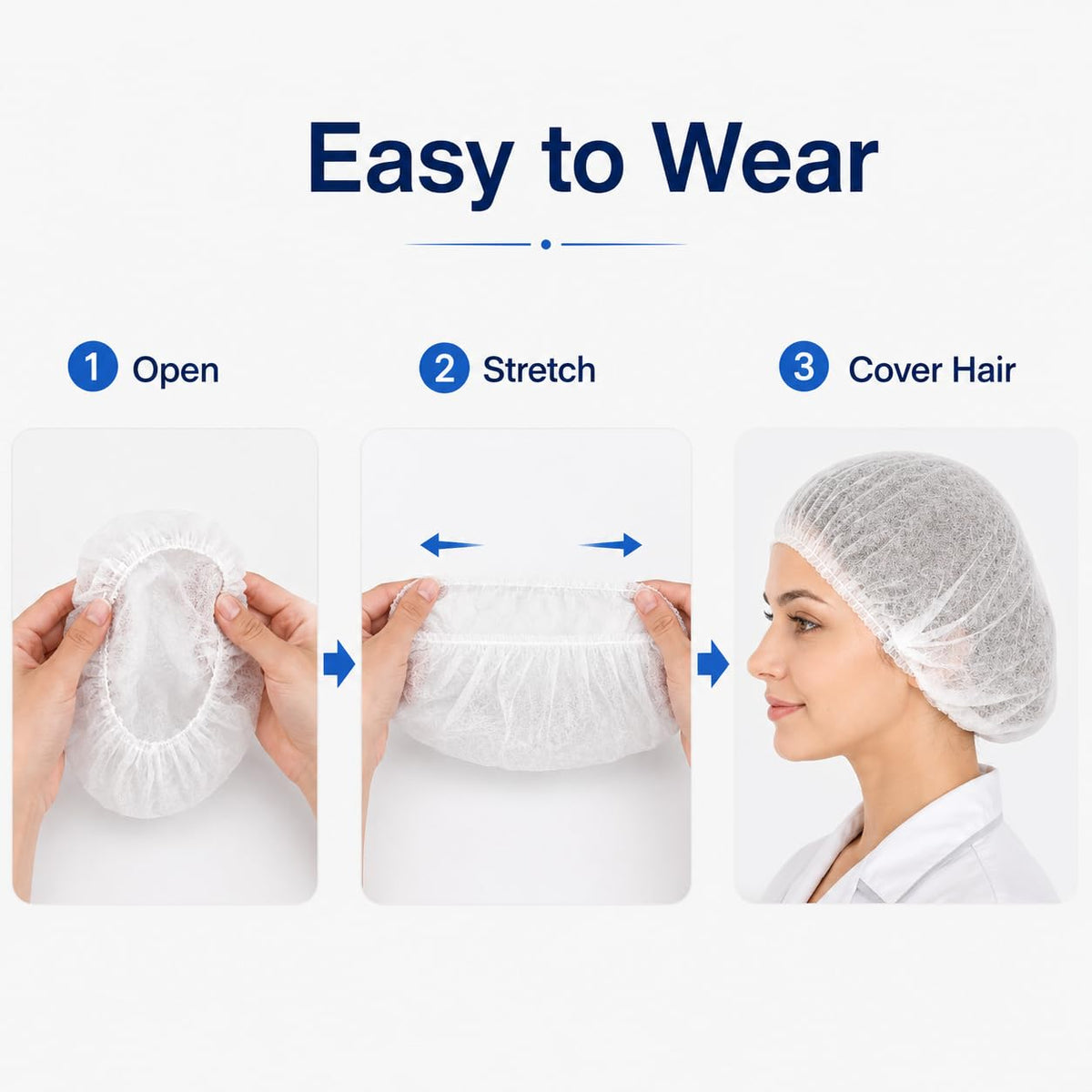 Disposable Bouffant Caps (100/pack)