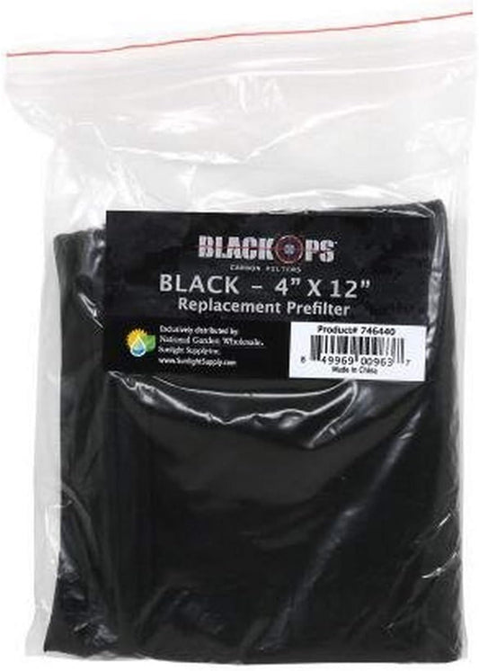 Black Ops Replacement Pre-Filter 4 x 12 (Black)