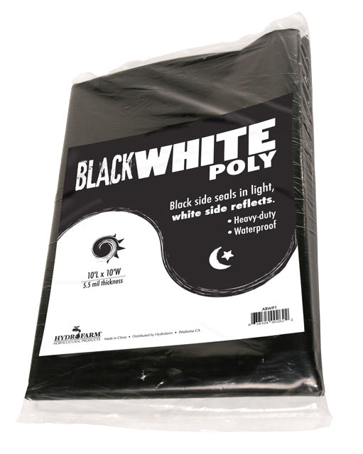 Hydrofarm Panda Film Black/White Poly 5.5mil (10'x25')