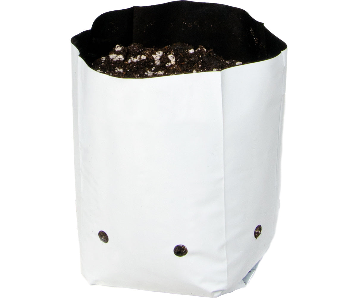 Hydrofarm Black/White Plastic Grow Bags 1/2 Gal (30/pk)