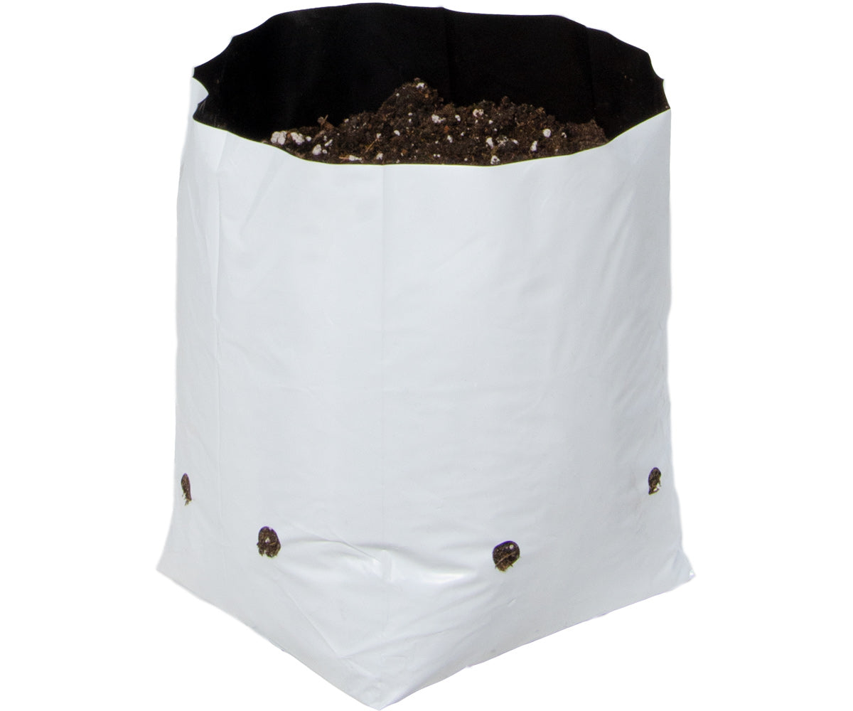 Hydrofarm Black/White Plastic Grow Bags 1 Gal (25/pk)