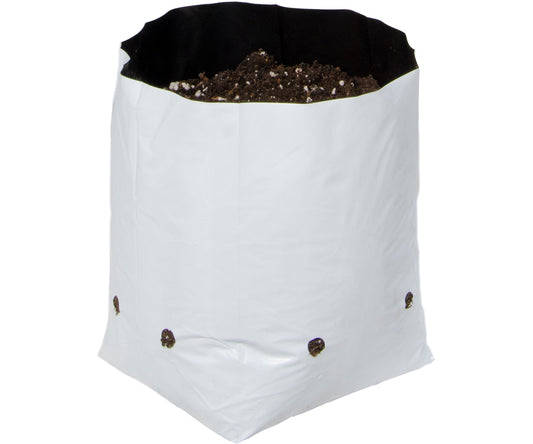 Hydrofarm Black/White Plastic Grow Bags 1 Gal (25/pk)