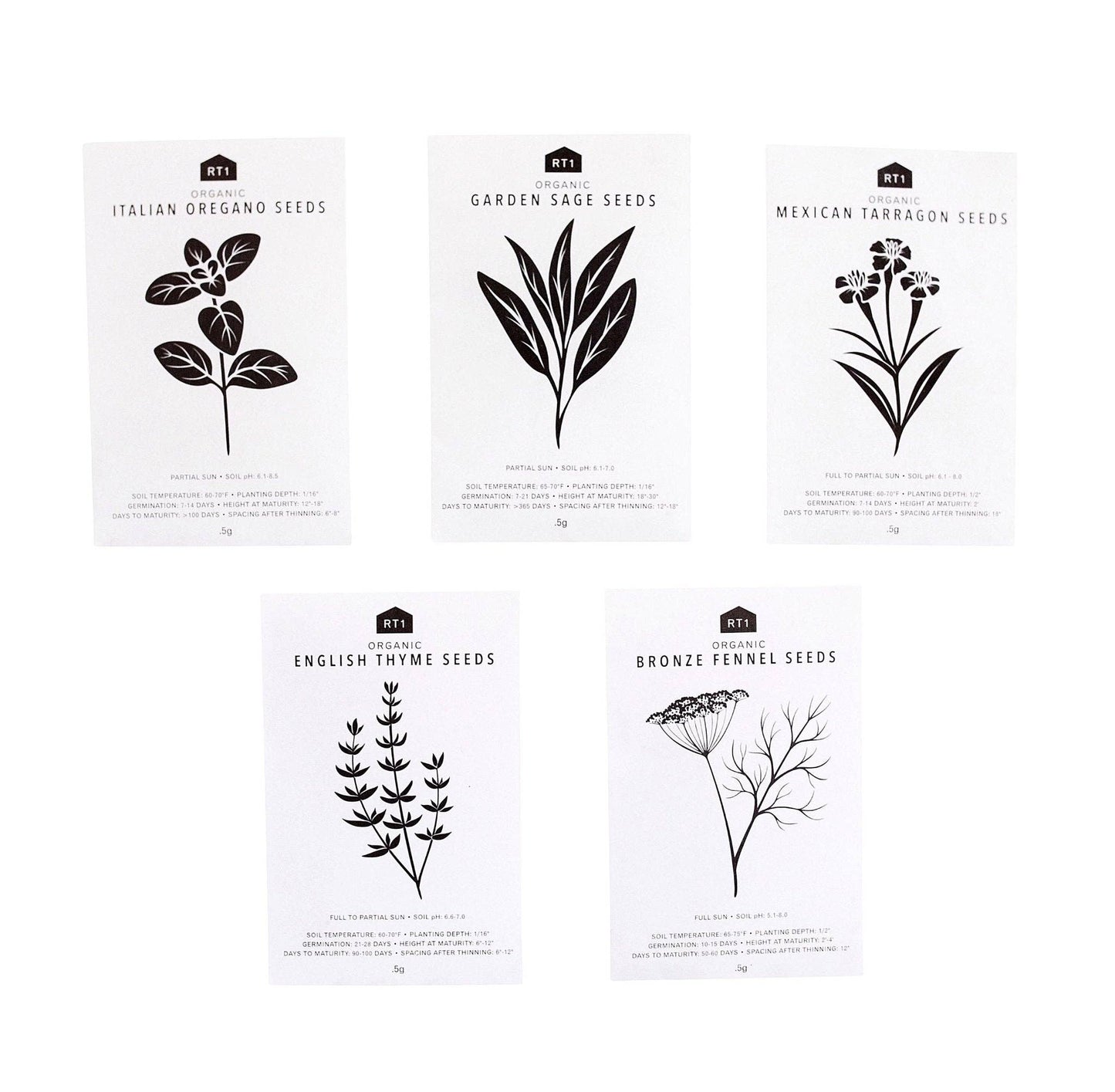 CULINARY HERB II SET - PACK OF 5