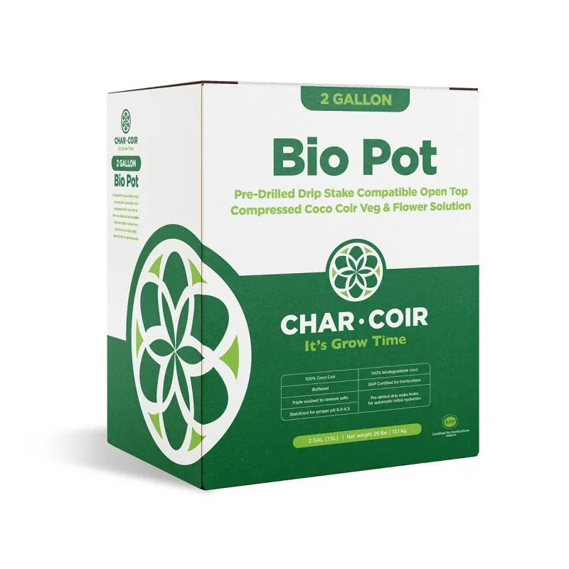 Char Coir Bio-Pot Green Box- 2 Gal (24/box)