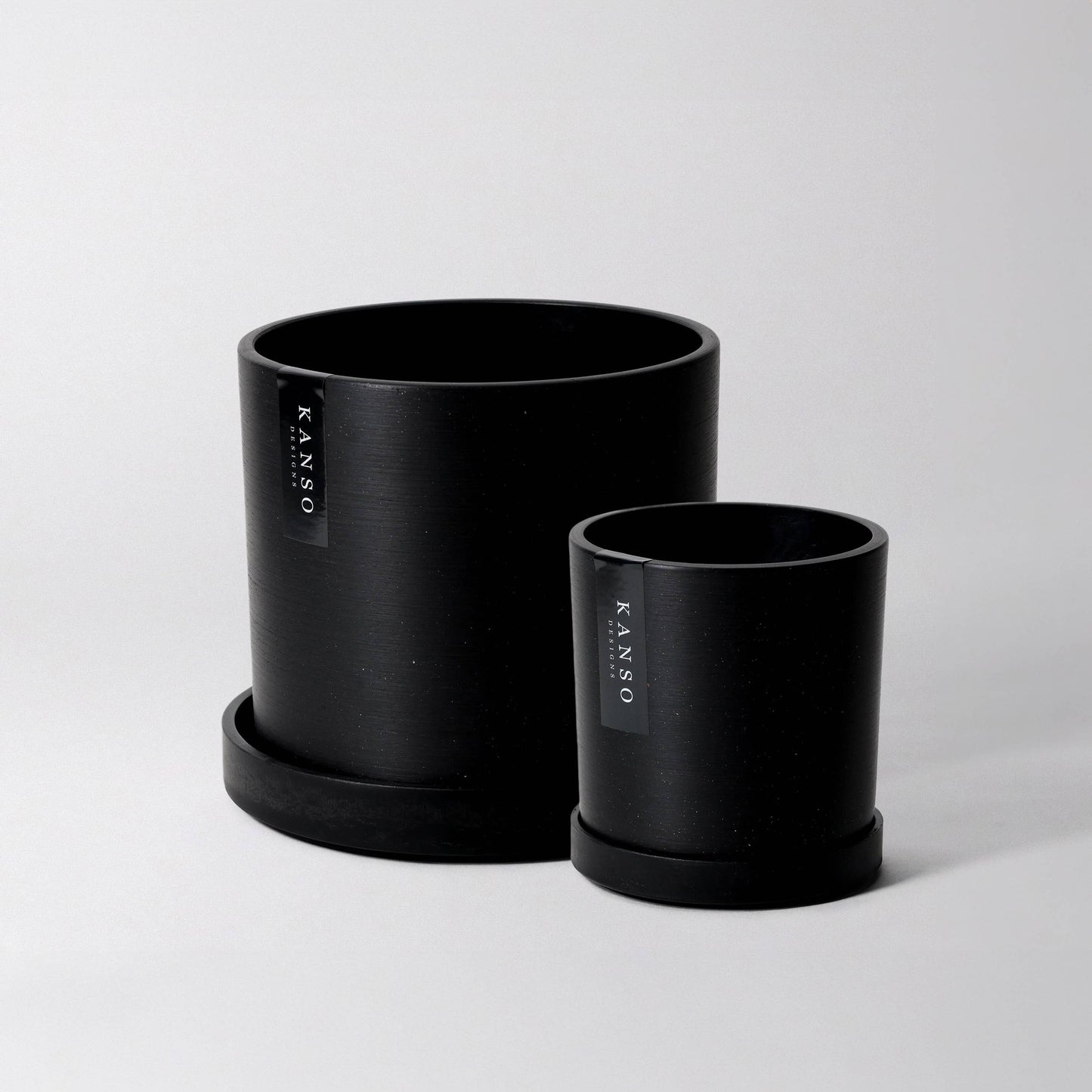 Kanso Designs Signature Planters & Saucer- Beachwood 7"
