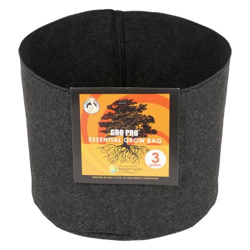 Gro Pro Premium Round Fabric Pot 100 Gal Black