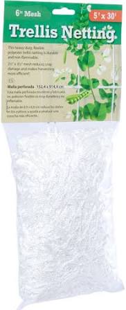 Hydrofarm Trellis Netting 5x15' (6” squares)