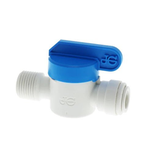Ideal H2O JG Quick Connect Inline Shut Off Valve - 3/8 in White