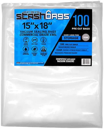 Stash Bags All Clear (15X18) (100pcs)