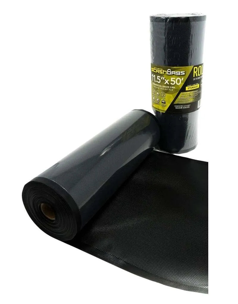 Stash Bags Deluxx Black/Clear Roll (11.5 X 50)