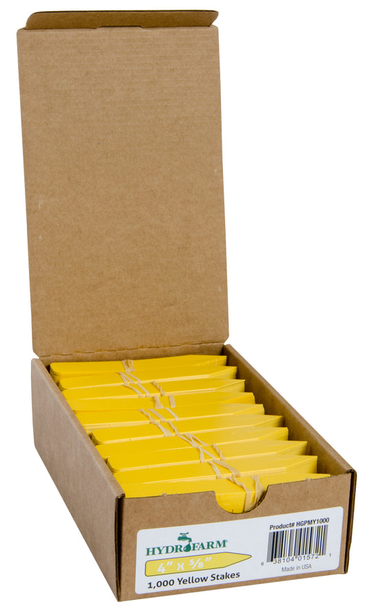 Hydrofarm Yellow Plant Stake Labels 100 Pack